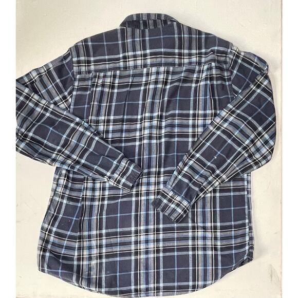 VTG Weatherproof Plaid Flannel Shirt Men’s Sz L Grunge Utility Vibes Rave - Picture 7 of 10